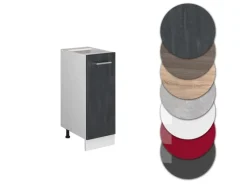 Hot Vicco Apothekerschrank R-Line Medizinschrank für die Küche Schwarz Beton 30 cm ohne Arbeitsplatte Küchenschränke