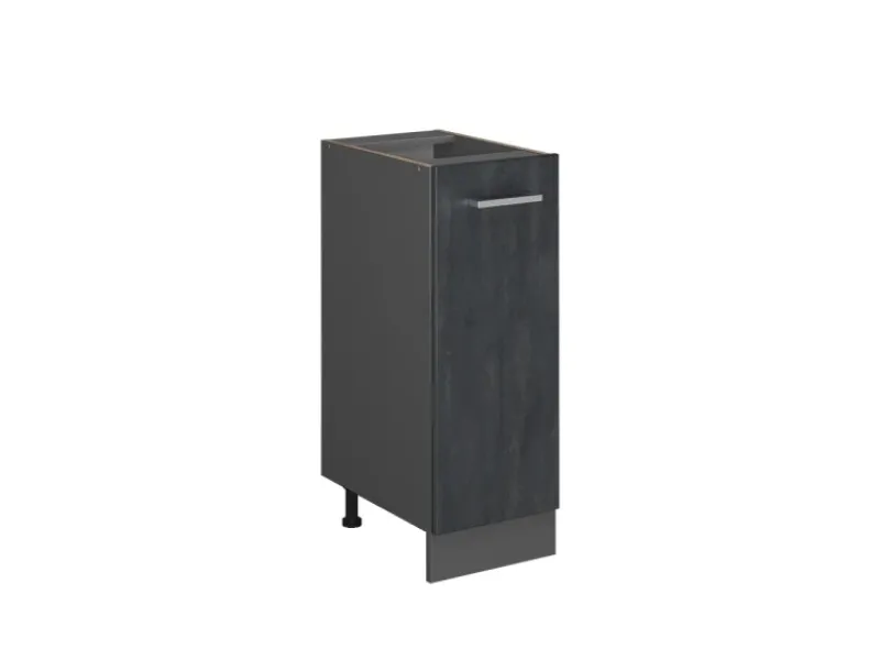 Discount Vicco Apothekeschrank R-Line Medizinschrank für die Küche Schwarz Beton 30 cm ohne Arbeitsplatte Küchenschränke