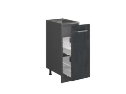 Discount Vicco Apothekeschrank R-Line Medizinschrank für die Küche Schwarz Beton 30 cm ohne Arbeitsplatte Küchenschränke
