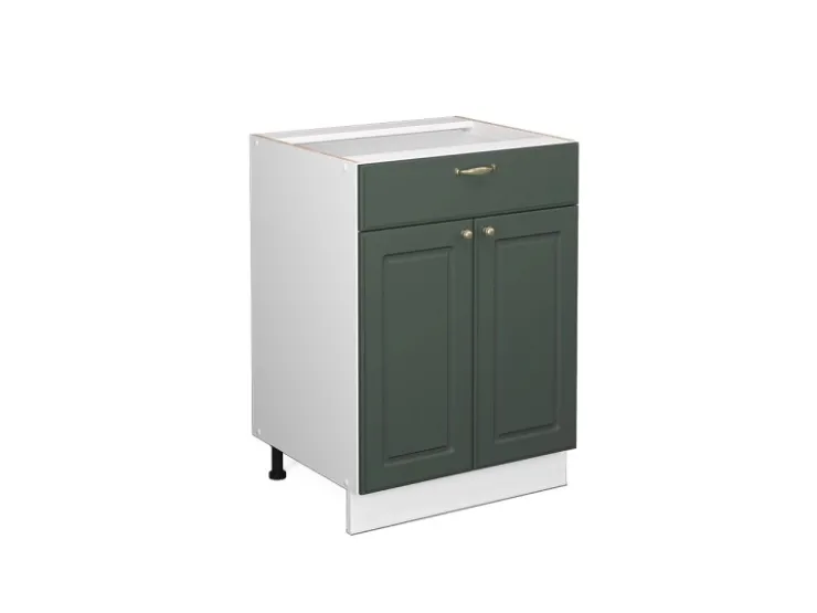 Best Vicco Badschrank Fame-Line -Gold Landhaus/Weiß 60 x 82 cm mit Schublade ohne Arbeitsplatte Grün