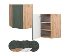 Vicco Eckhängeschrank Fame-Line Grün-Gold Landhaus/Goldkraft Eiche 57 cm Dunkelgrün