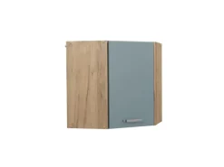 Hot Vicco Eckhängeschrank R-Line Küchen-Eckschrank Blau-Grau/Goldkraft Eiche 57 cm Küchenschränke