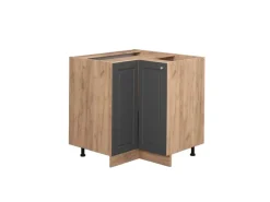 Best Vicco Eckunterschrank Fame-Line -Gold/Goldkraft Eiche 81 cm ohne Arbeitsplatte Küchenschränke