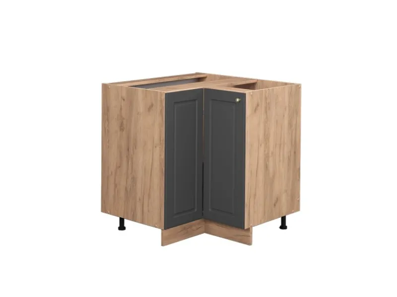 Best Vicco Eckunterschrank Fame-Line -Gold/Goldkraft Eiche 81 cm ohne Arbeitsplatte Küchenschränke