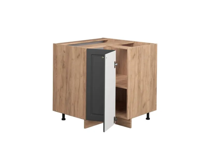 Best Vicco Eckunterschrank Fame-Line -Gold/Goldkraft Eiche 81 cm ohne Arbeitsplatte Küchenschränke