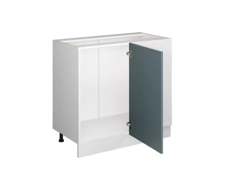 Vicco Eckunterschrank R-Line Küchen Eckschrank Blau-Grau/Weiß 86 cm ohne Arbeitsplatte Blaugrau