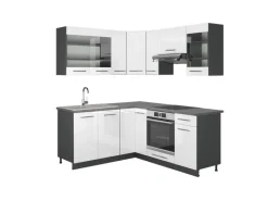 Clearance Vicco Fame-Line Küchenschränke /Anthrazit 160 x 60 cm ohne Arbeitsplatte ohne E-Geräte Winkelküchen