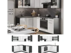Clearance Vicco Fame-Line Küchenschränke /Anthrazit 160 x 60 cm ohne Arbeitsplatte ohne E-Geräte Winkelküchen