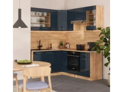 Best Vicco Fame-Line Küchenschränke Hochglanz/Goldkraft Eiche 160 x 60 cm ohne Arbeitsplatte ohne E-Geräte Zubehör Für Küchenarmatur|Winkelküchen