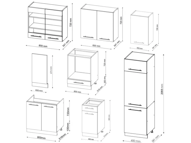 New Vicco Fame-Line Küchenzeile -Gold Landhaus/Goldkraft Eiche 300 cm AP Marmor ohne E-Geräte Einbauküchen