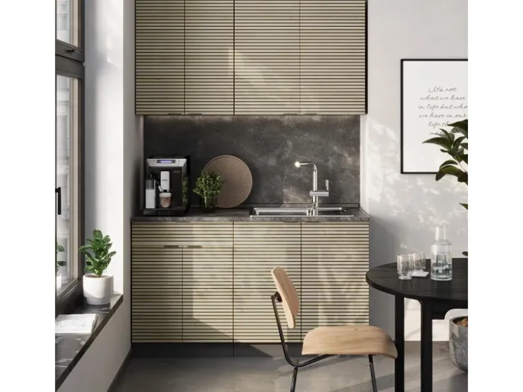 Clearance Vicco Fame-Line Singleküche Eiche Paneel/Anthrazit 140 cm AP Anthrazit ohne E-Geräte Brauhaus Eiche