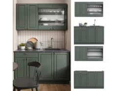 Discount Vicco Fame-Line Singleküche -Gold Landhaus/Anthrazit 140 cm ohne Arbeitsplatte ohne E-Geräte Single-Küchen|Miniküchen