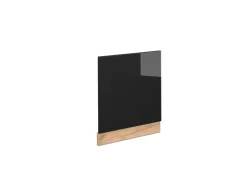 Vicco Frontblende Fame-Line Schwarz-Eiche Hochglanz/Goldkraft Eiche 60 cm ohne Arbeitsplatte Eiche Dunkel