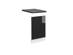 Clearance Vicco Frontblende Fame-Line Schwarz Eiche hochglanz/Weiß 45 cm AP Anthrazit Küchenschränke