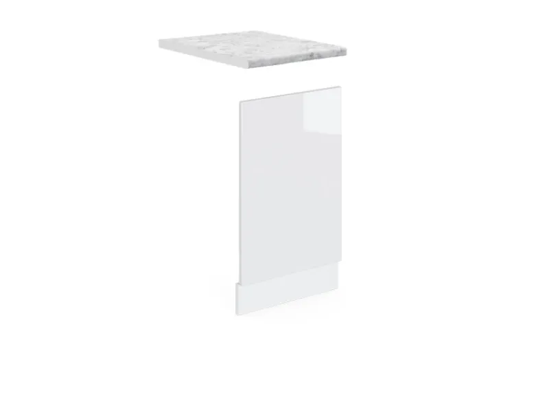 Vicco Frontblende R-Line Geschirrspüler Fronttür Hochglanz/ 45 cm AP Marmor Einbauküchen