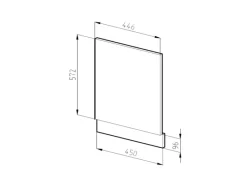 Vicco Frontblende R-Line Geschirrspüler Fronttür Hochglanz/ 45 cm AP Marmor Einbauküchen