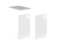 Vicco Frontblende R-Line Geschirrspüler Fronttür Hochglanz/ 45 cm AP Marmor Einbauküchen