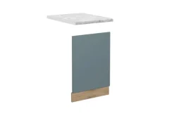 Hot Vicco Frontblende R-Line Geschirrspüler Fronttür Blau-Grau/Goldkraft Eiche AP Marmor Blaugrau
