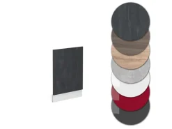 Discount Vicco Frontblende R-Line Geschirrspüler Fronttür Schwarz Beton/Weiß 45 cm AP Marmor Einbauküchen