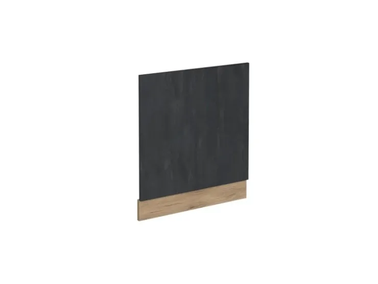 Einbauküchen<Vicco Frontblende R-Line Schwarz Beton/Goldkraft Eiche 60 cm ohne Arbeitsplatte Beton Anthrazit