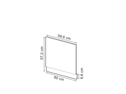 Einbauküchen<Vicco Frontblende R-Line Schwarz Beton/Goldkraft Eiche 60 cm ohne Arbeitsplatte Beton Anthrazit