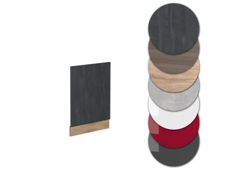 Hot Vicco Frontblende R-Line Schwarz Beton/Goldkraft Eiche 45 cm ohne Arbeitsplatte Beton Anthrazit