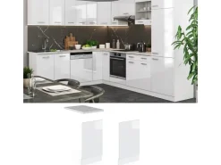 Vicco Frontblende R-Line Hochglanz/ 45 cm ohne Arbeitsplatte Weiß