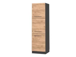 Best Vicco Herdumbauschrank Fame-Line Herdschrank Goldkraft /Anthrazit 60 cm Eiche