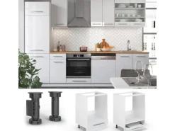 Sale Vicco Herdumbauschrank Fame-Line Hochglanz/ 60 cm AP Marmor Weiß