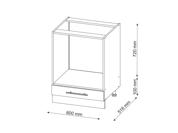 Sale Vicco Herdumbauschrank Fame-Line Hochglanz/ 60 cm AP Marmor Weiß