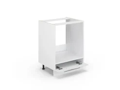 Sale Vicco Herdumbauschrank Fame-Line Hochglanz/ 60 cm AP Marmor Weiß