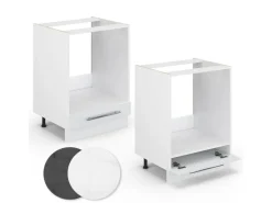 Sale Vicco Herdumbauschrank Fame-Line Hochglanz/ 60 cm AP Marmor Weiß