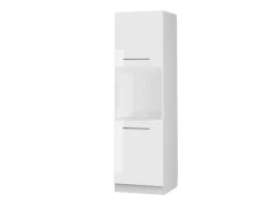 Sale Vicco Herdumbauschrank Fame-Line Hochglanz/ 60 cm mit Offenem Regal Weiß
