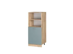 New Vicco Herdumbauschrank R-Line Herdschrank Schwarz Beton/Goldkraft Eiche 60 cm mit Goldkraft Eiche Korpus Herde