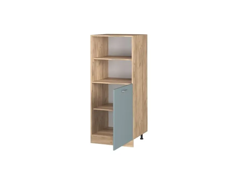 New Vicco Herdumbauschrank R-Line Herdschrank Schwarz Beton/Goldkraft Eiche 60 cm mit Goldkraft Eiche Korpus Herde