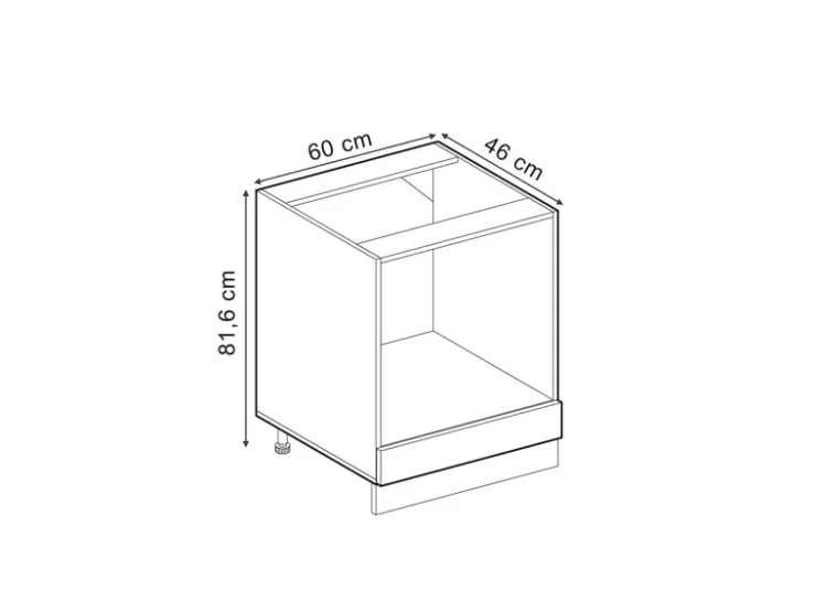 Hot Vicco Herdumbauschrank R-Line Herdschrank Schwarz Hochglanz/Weiß 60 cm AP Eiche Schwarz Glänzend