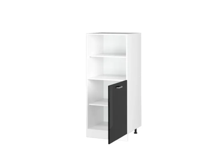 Vicco Herdumbauschrank R-Line Herdschrank Grau/Weiß 60 cm AP Marmor Edelgrau