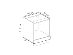 Best Vicco Herdumbauschrank R-Line Artisan-Eiche/Weiß 60 cm ohne Arbeitsplatte Artisan Eiche