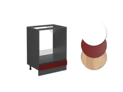 Discount Vicco Herdumbauschrank R-Line /Anthrazit 60 cm J-Shape ohne Arbeitsplatte Rot