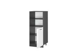 Vicco Herdumbauschrank R-Line Herdschrank Hochglanz/Anthrazit 60 cm Weiß