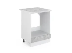 Vicco Herdumbauschrank R-Line Schwarz Hochglanz/Weiß 60 cm ohne Arbeitsplatte Kücheninseln|Herde