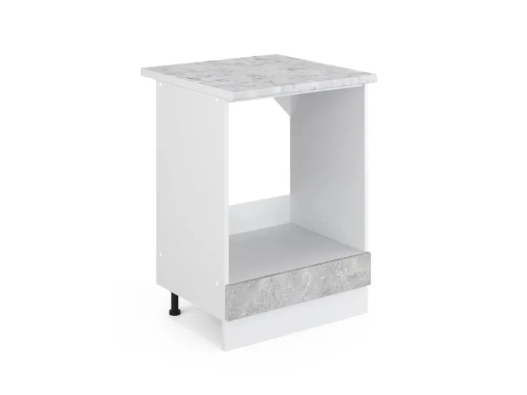 Vicco Herdumbauschrank R-Line Schwarz Hochglanz/Weiß 60 cm ohne Arbeitsplatte Kücheninseln|Herde