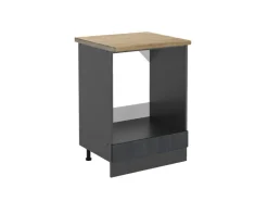 Kücheninseln<Vicco Herdumbauschrank R-Line Herdschrank Schwarz Beton/Anthrazit 60 cm AP Eiche Beton Anthrazit
