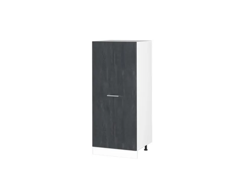 New Vicco Herdumbauschrank R-Line Herdschrank Schwarz Beton/Weiß 60 cm Küchen-Ordnungssysteme|Single-Küchen