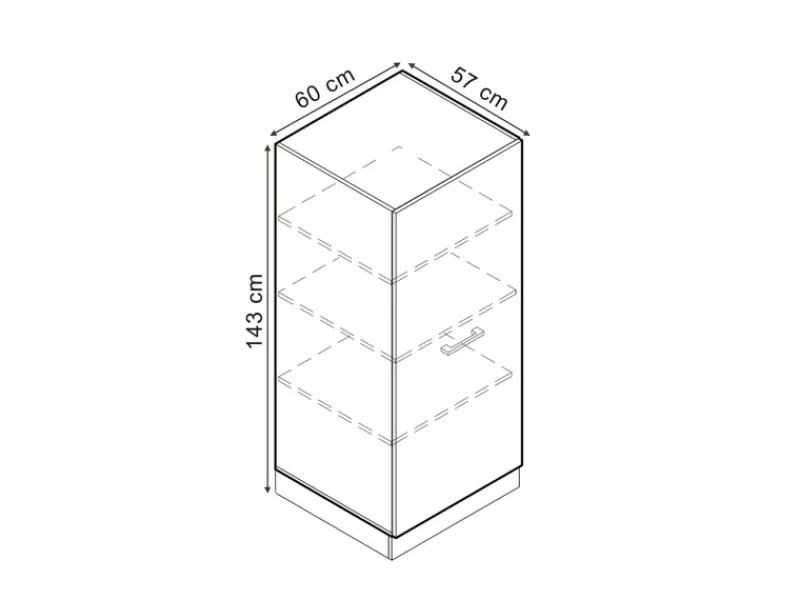 New Vicco Herdumbauschrank R-Line Herdschrank Schwarz Beton/Weiß 60 cm Küchen-Ordnungssysteme|Single-Küchen