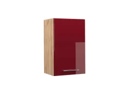 New Vicco Hängeschrank Fame-Line Bordeaux Hochglanz/Goldkraft Eiche 45 cm Pfannen