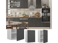 Vicco Hängeschrank Fame-Line Hängender Küchenschrank -Gold/Weiß 30 cm Anthrazit