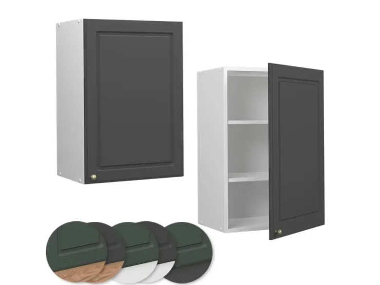 Vicco Hängeschrank Fame-Line Hängender Küchenschrank -Gold/Weiß 30 cm Anthrazit