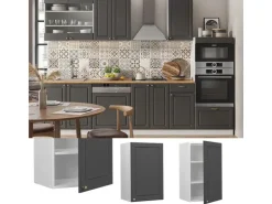Vicco Hängeschrank Fame-Line Hängender Küchenschrank Landhaus/Anthrazit 40 cm Küchenschränke