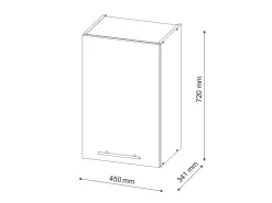 Vicco Hängeschrank Fame-Line Hängender Küchenschrank Landhaus/Anthrazit 40 cm Küchenschränke